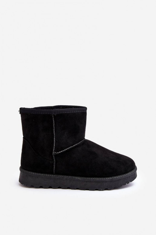 Women's Suede Snow Boots Fleece-Lined...