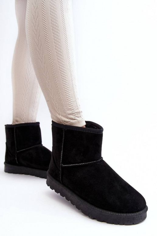 Women's Suede Snow Boots Fleece-Lined...