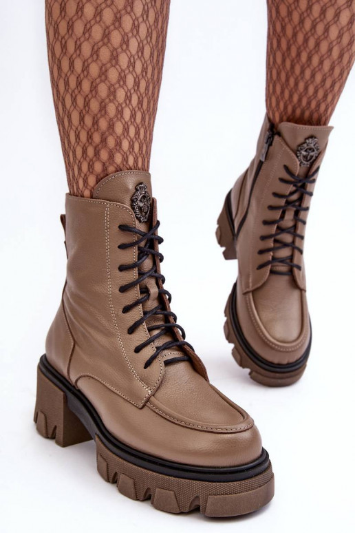 Leather Women's Padded Trapper Boots...