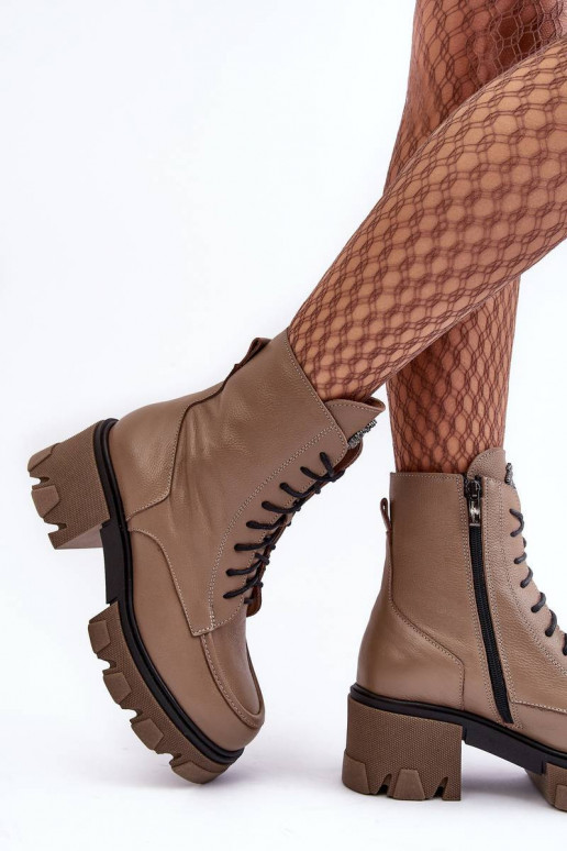 Leather Women's Padded Trapper Boots...