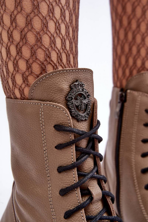 Leather Women's Padded Trapper Boots...