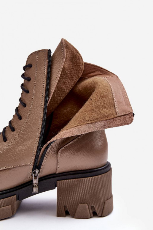 Leather Women's Padded Trapper Boots...