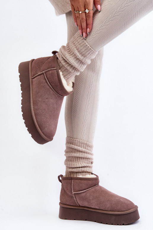 Fashionable Low Suede Snow Boots...