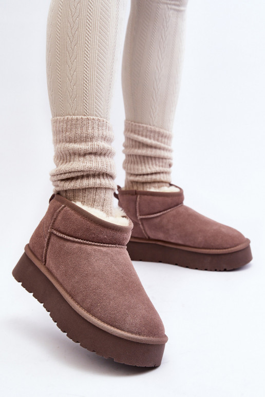 Fashionable Low Suede Snow Boots...