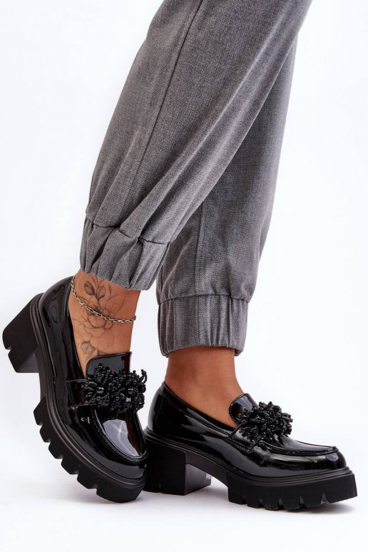 Women's Lacquered Half-Boots with...