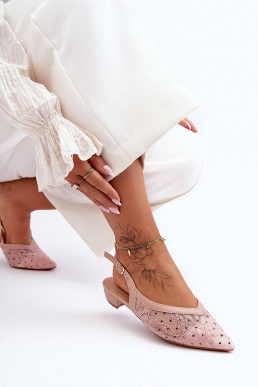 Women's Polka Dot Ballet Flats Pink...