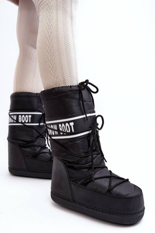 Women's High Snow Boots Black Venila