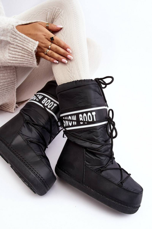 Women's High Snow Boots Black Venila