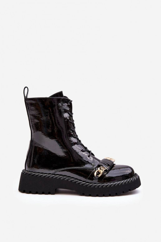 Women's Lacquered Boots Workery With...