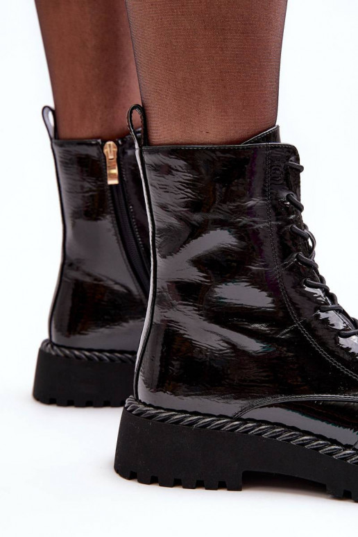 Women's Lacquered Boots Workery With...