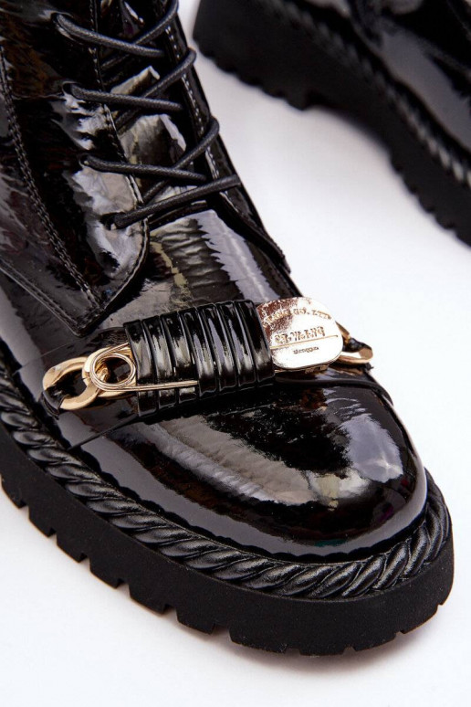 Women's Lacquered Boots Workery With...