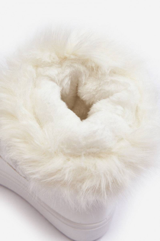 Women's Laced Snow Boots White Santero