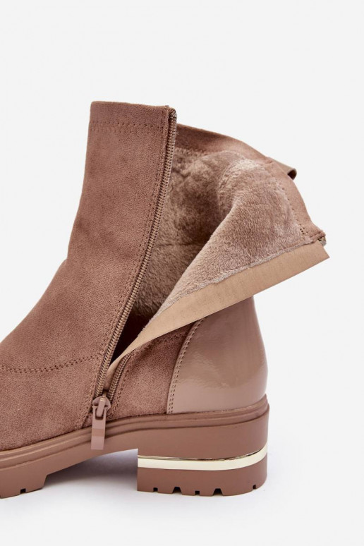 Leather Classic Boots On A Flat Heel...