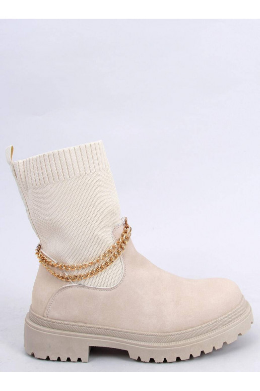 Boots with an elastic upper JESSE BEIGE