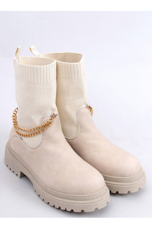 Boots with an elastic upper JESSE BEIGE