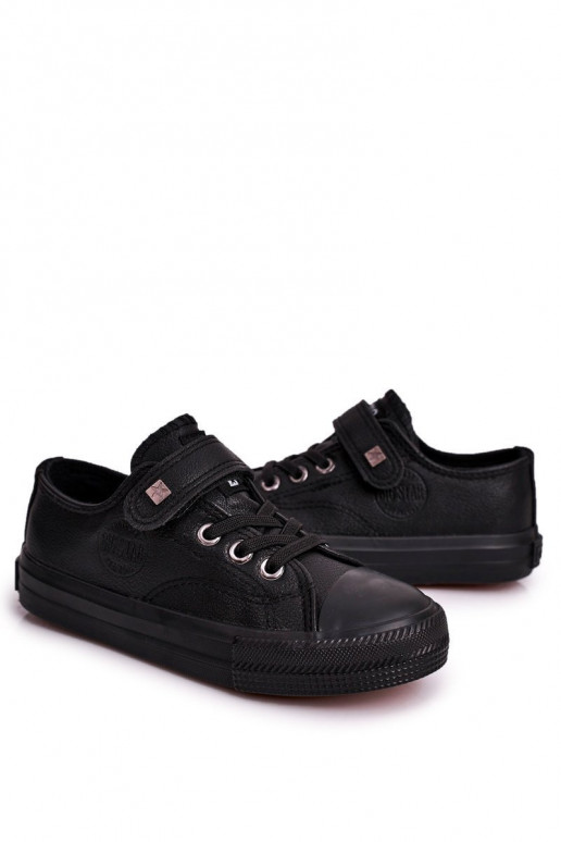Kids Leather Sneakers BIG STAR Black