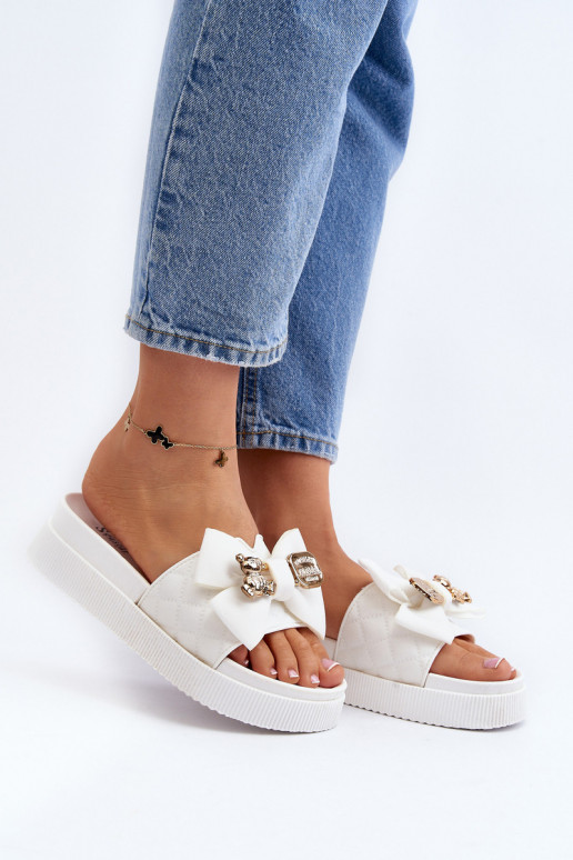 Women's Flip Flops with Bow and Teddy...