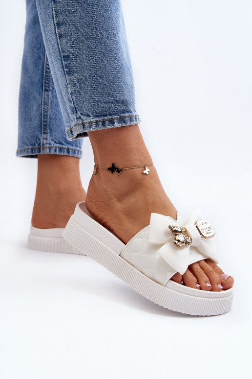 Women's Flip Flops with Bow and Teddy...