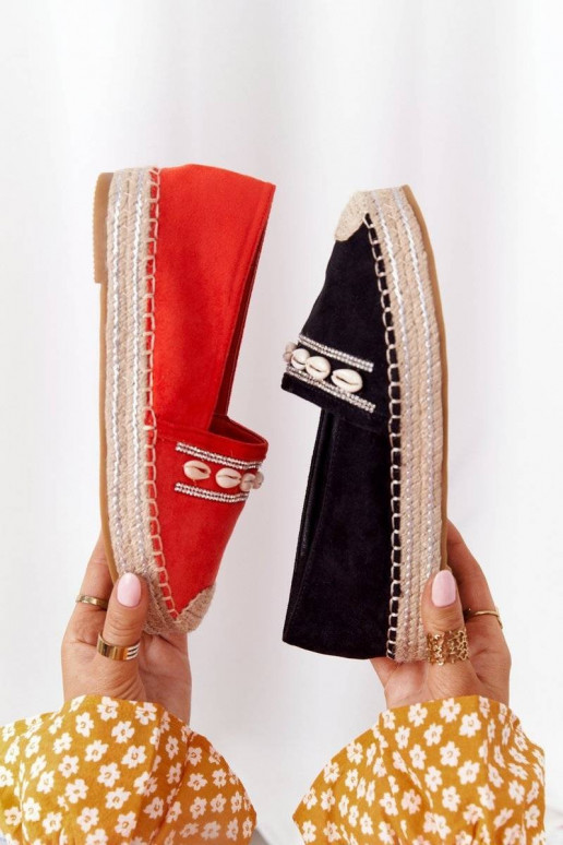 Espadrilles On A Platform With Shells...