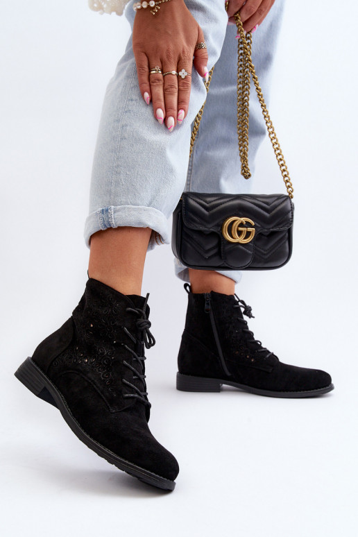 Women's Boots with Pattern Black...