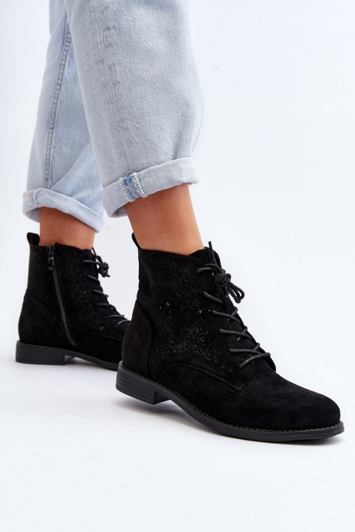 Women's Boots with Pattern Black...