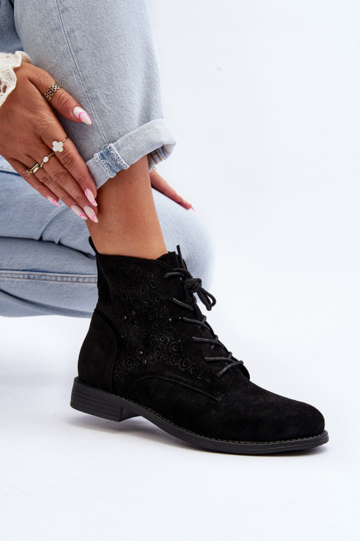 Women's Boots with Pattern Black...