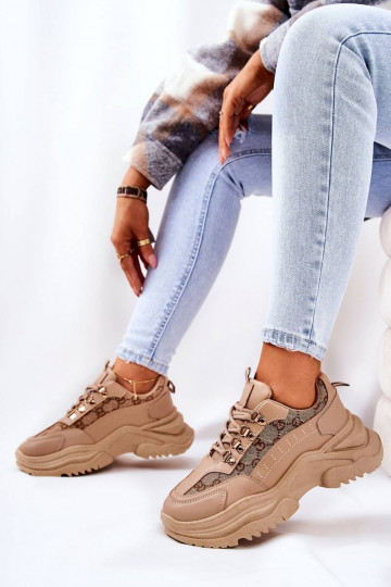 Sports Platform Shoes Beige... 2