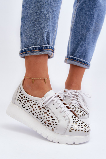 Women's Leather Openwork...