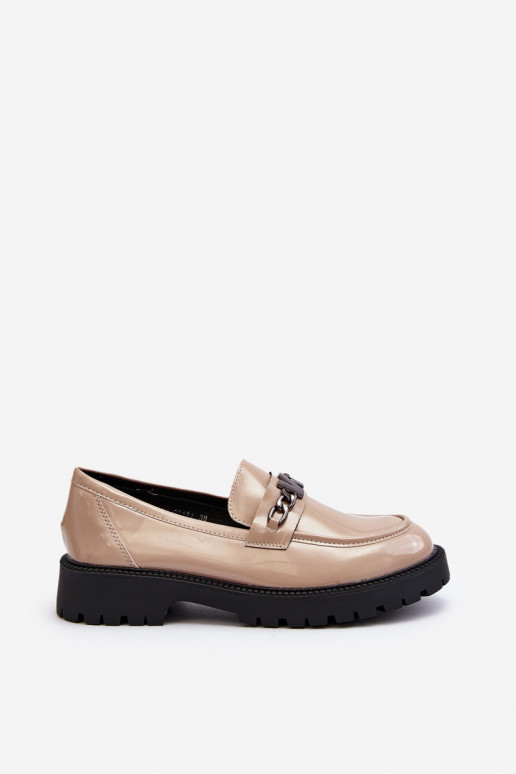 Women's Patent Leather Loafers with...