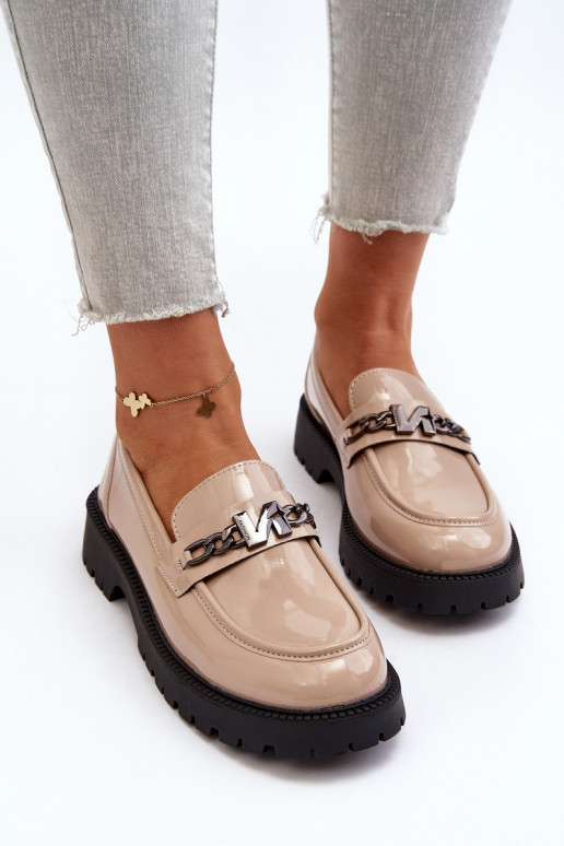 Women's Patent Leather Loafers with...