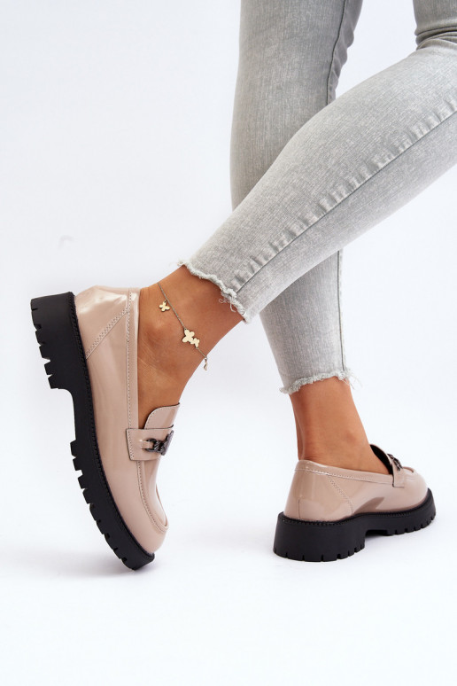 Women's Patent Leather Loafers with...