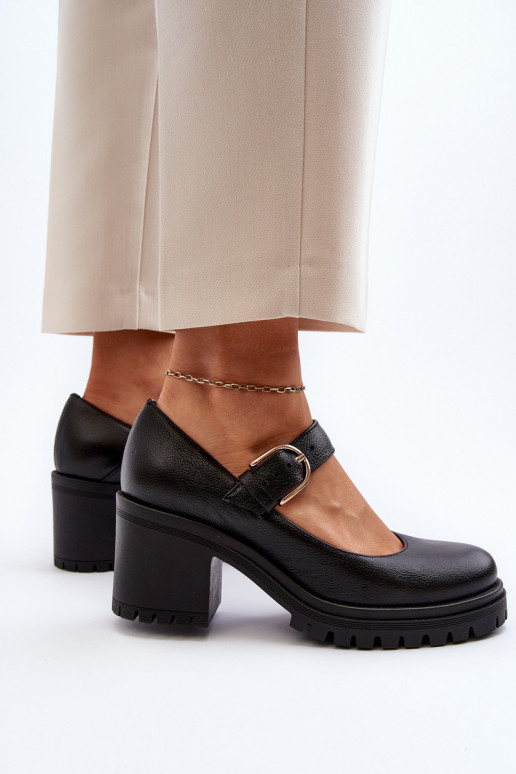 Zazoo Leather Court Shoes Black