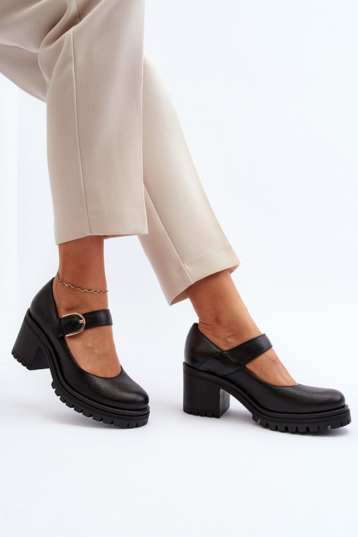 Zazoo Leather Court Shoes Black