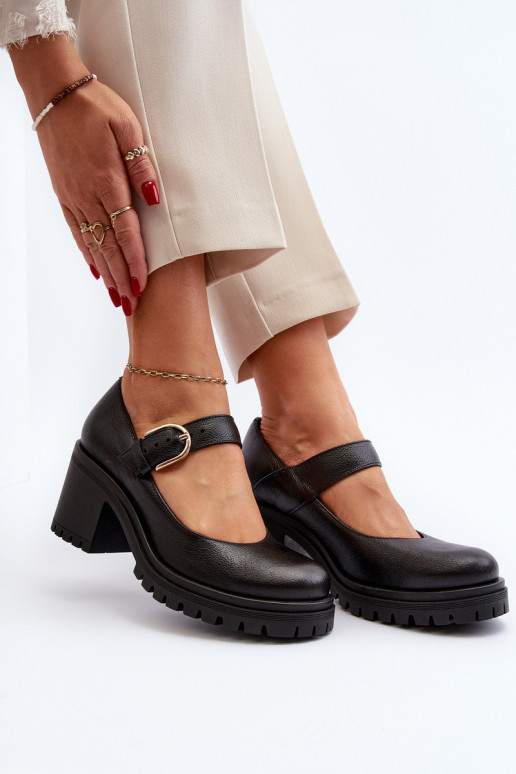 Zazoo Leather Court Shoes Black