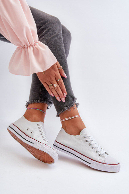 Women's Classic Low White Sneakers...