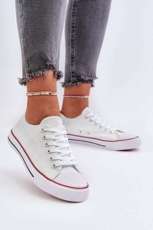 Women's Classic Low White Sneakers...