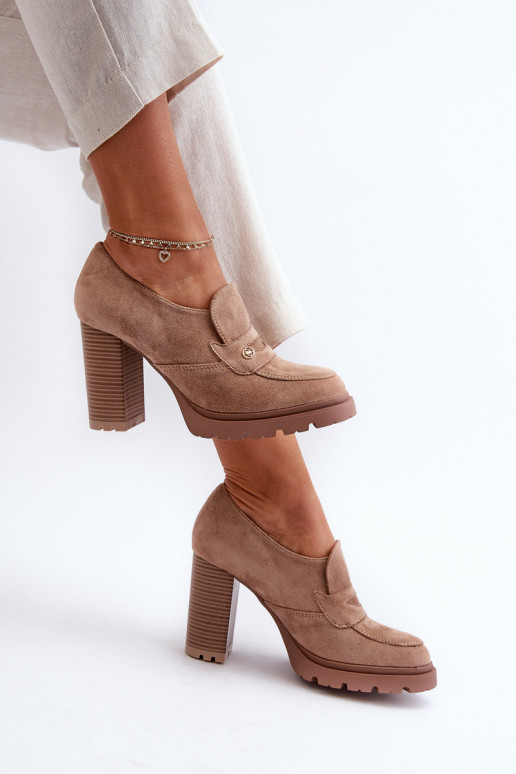 Women's Court Shoes with Block Heel...