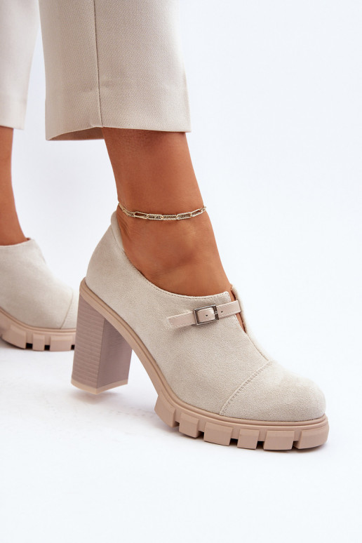 Women's High Heel Pumps Light Beige...