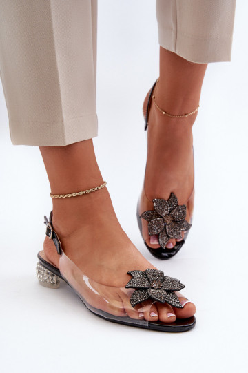 Transparent sandals with...