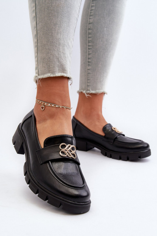Elegant Women's Loafers with Black...