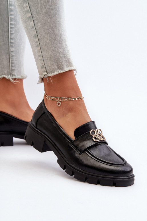 Elegant Women's Loafers with Black...