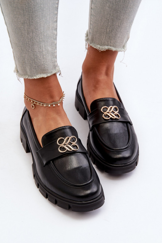 Elegant Women's Loafers with Black...