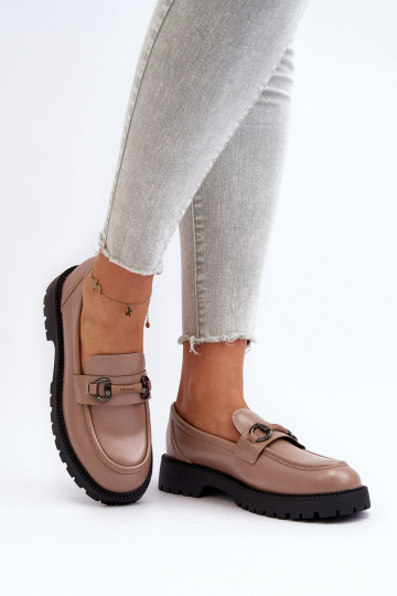 Women's Beige Faux Leather...