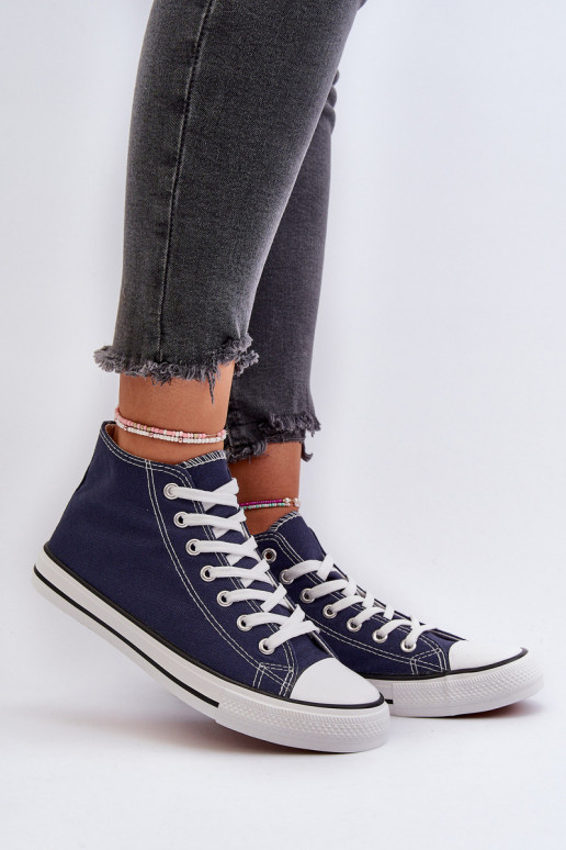 Navy Blue Women's Sneakers Socerio