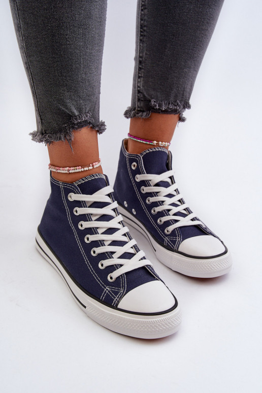 Navy Blue Women's Sneakers Socerio