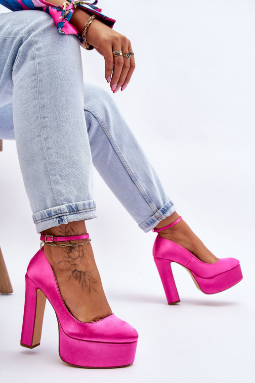 Fashionable High Heel Pumps Fuchsia...