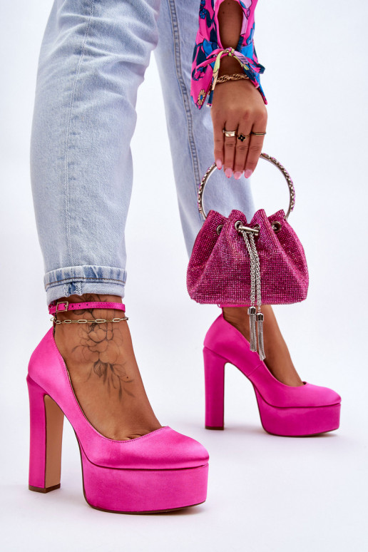 Fashionable High Heel Pumps Fuchsia...