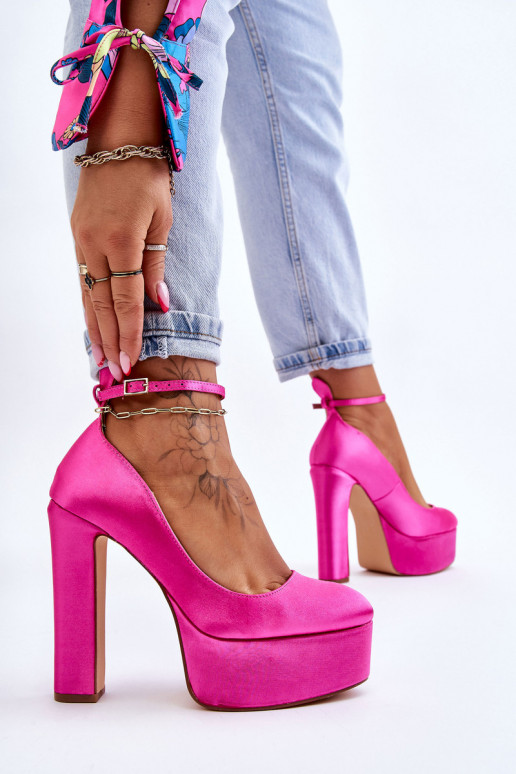 Fashionable High Heel Pumps Fuchsia...