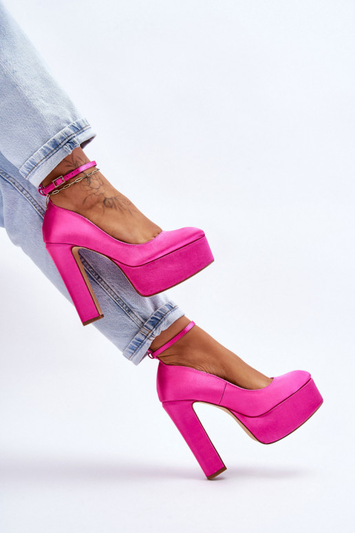 Fashionable High Heel Pumps Fuchsia...