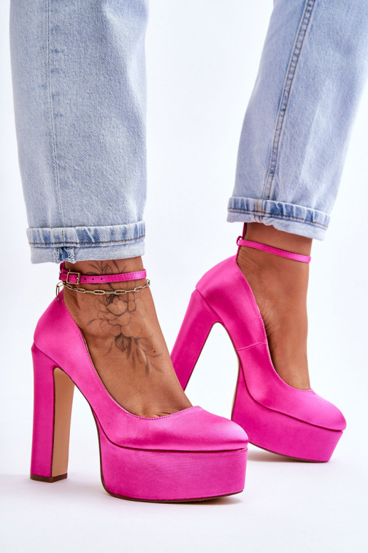 Fashionable High Heel Pumps Fuchsia...